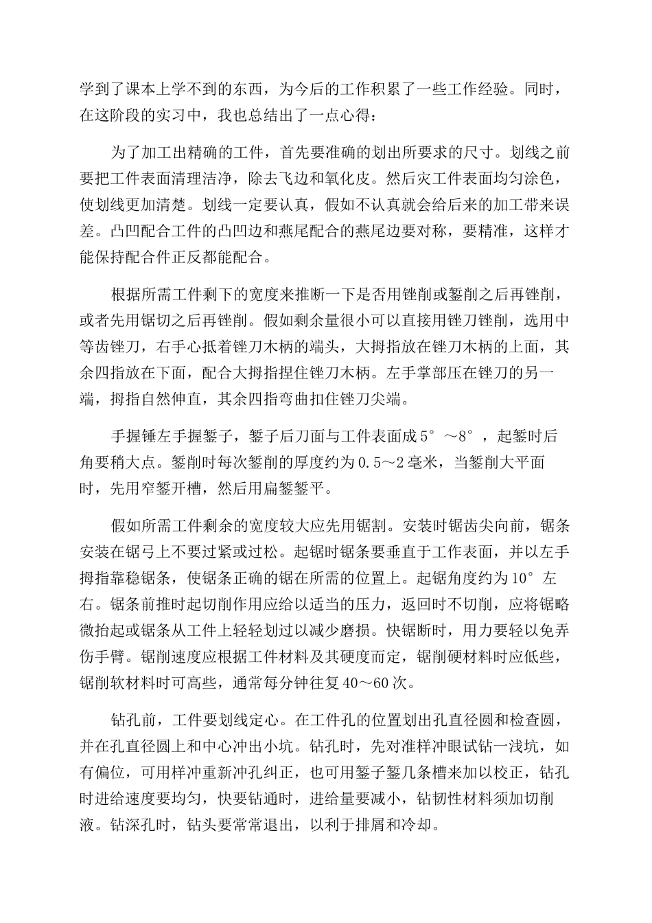 大学生钳工实习报告范文doc_第3页