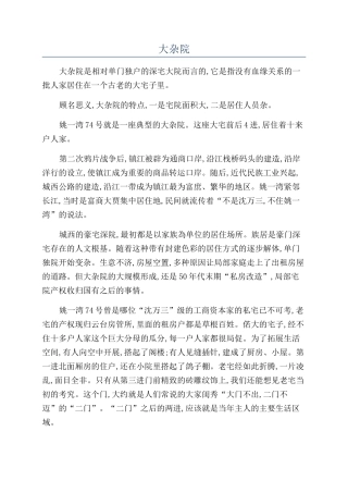 大杂院-精品文档