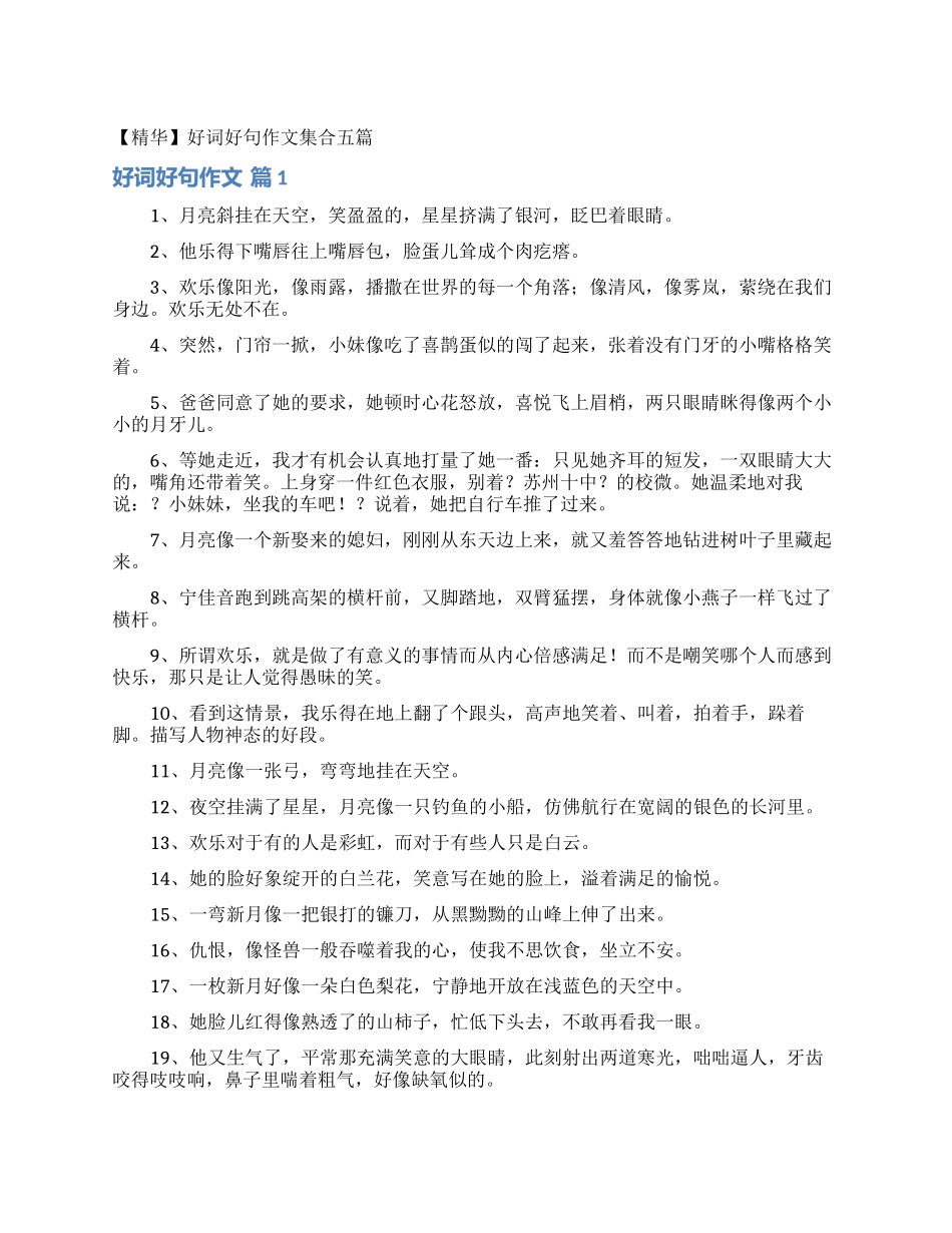 好词好句作文集合五篇_第1页