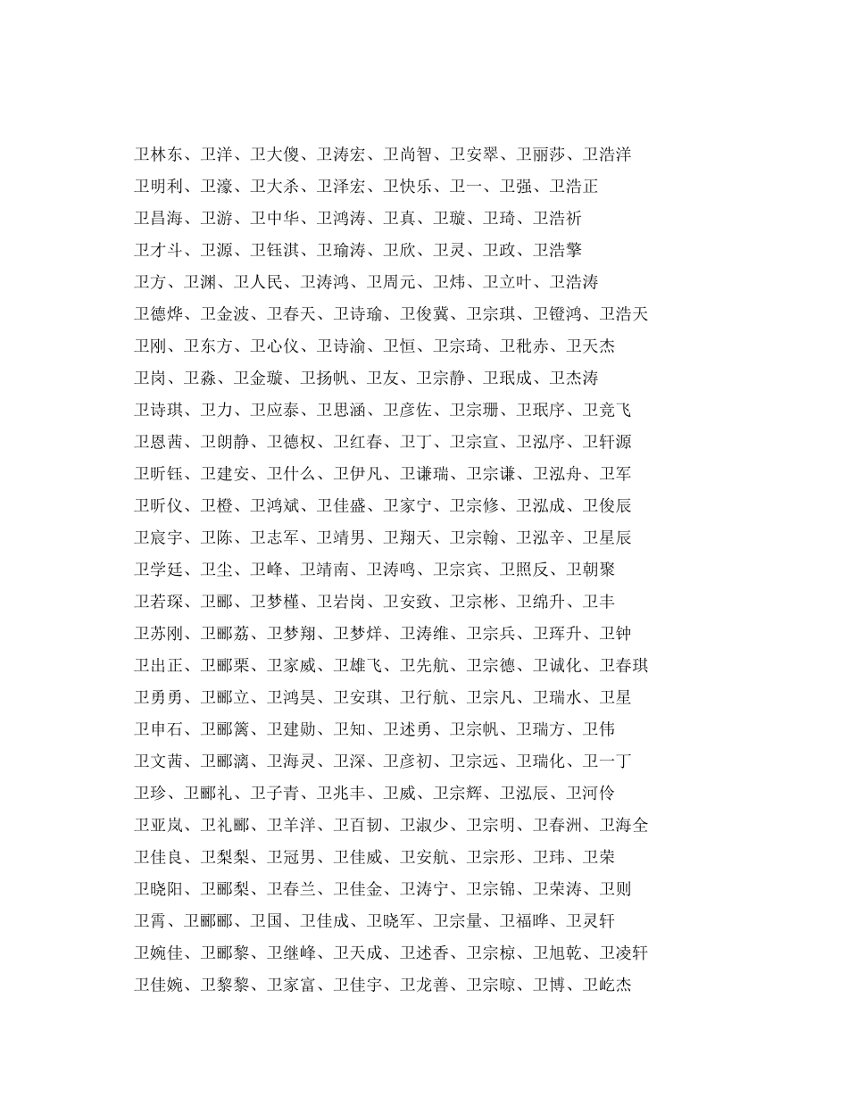 姓卫属龙的男孩名字_第1页