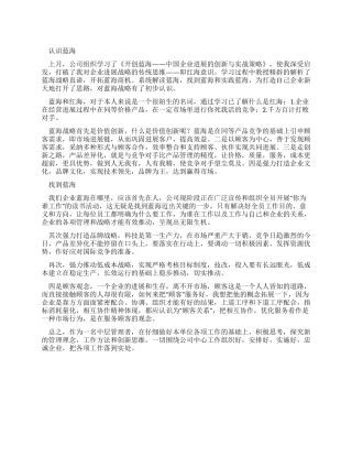 学习开创蓝海-中国企业发展的创新与实战策略体会