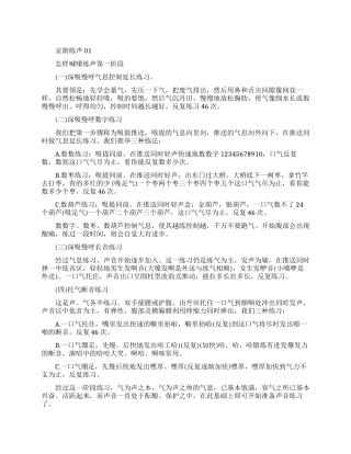 学京剧怎么练声
