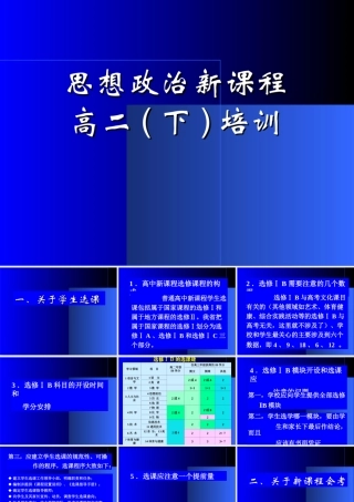 ２月高中新课程培训资料学生选课