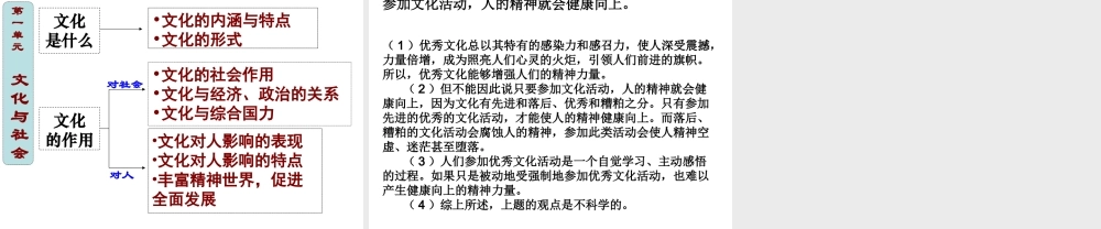 文化塑造人生教学课件