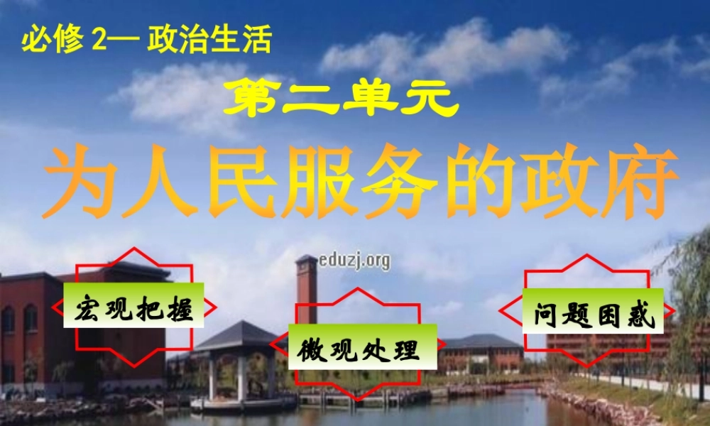新课程为人民服务的政府为人民服务的政府培训