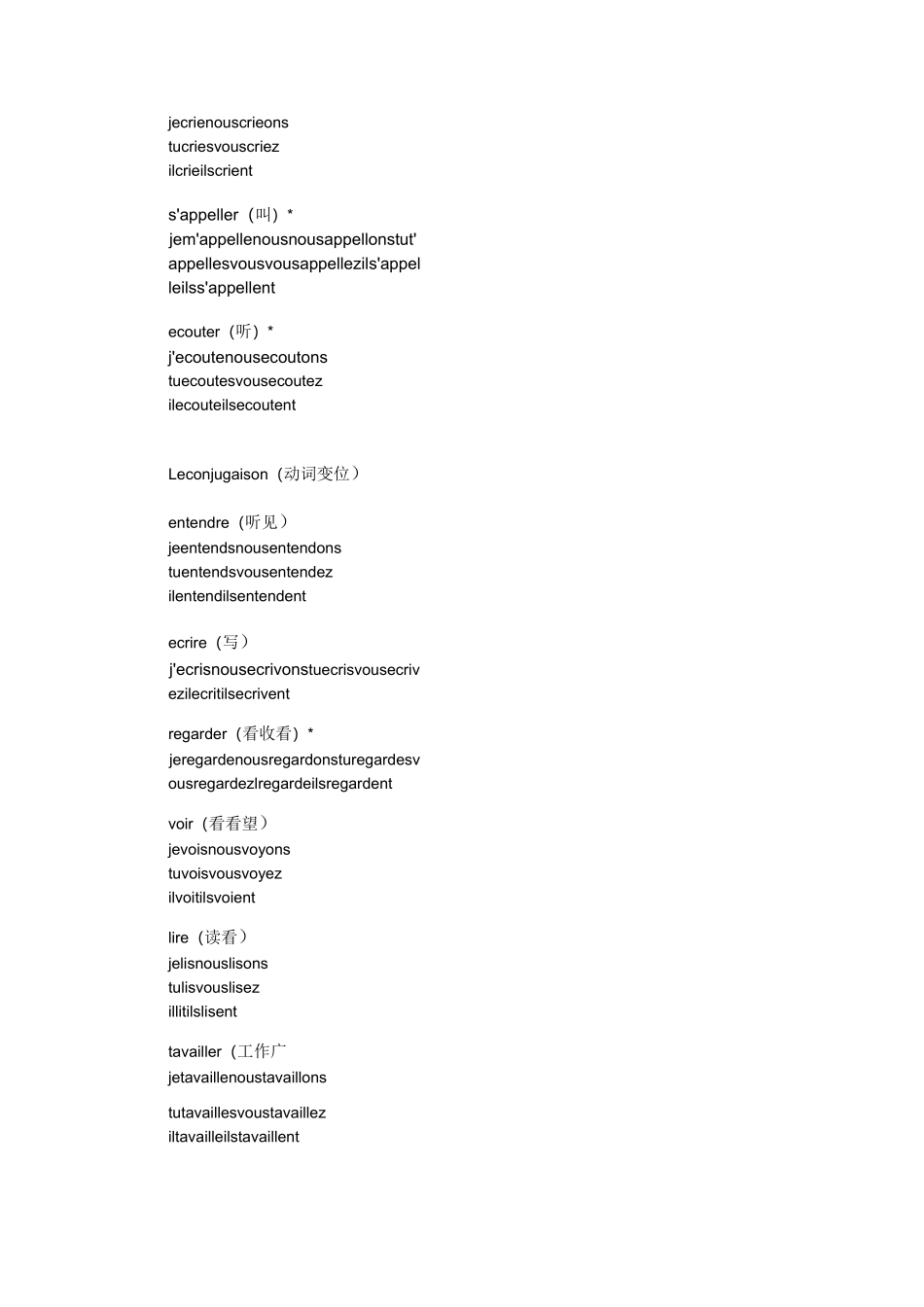 简明法语教程动词变位归纳_第2页