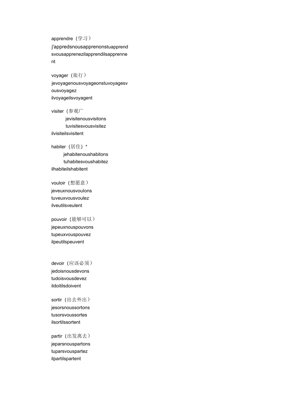 简明法语教程动词变位归纳_第3页