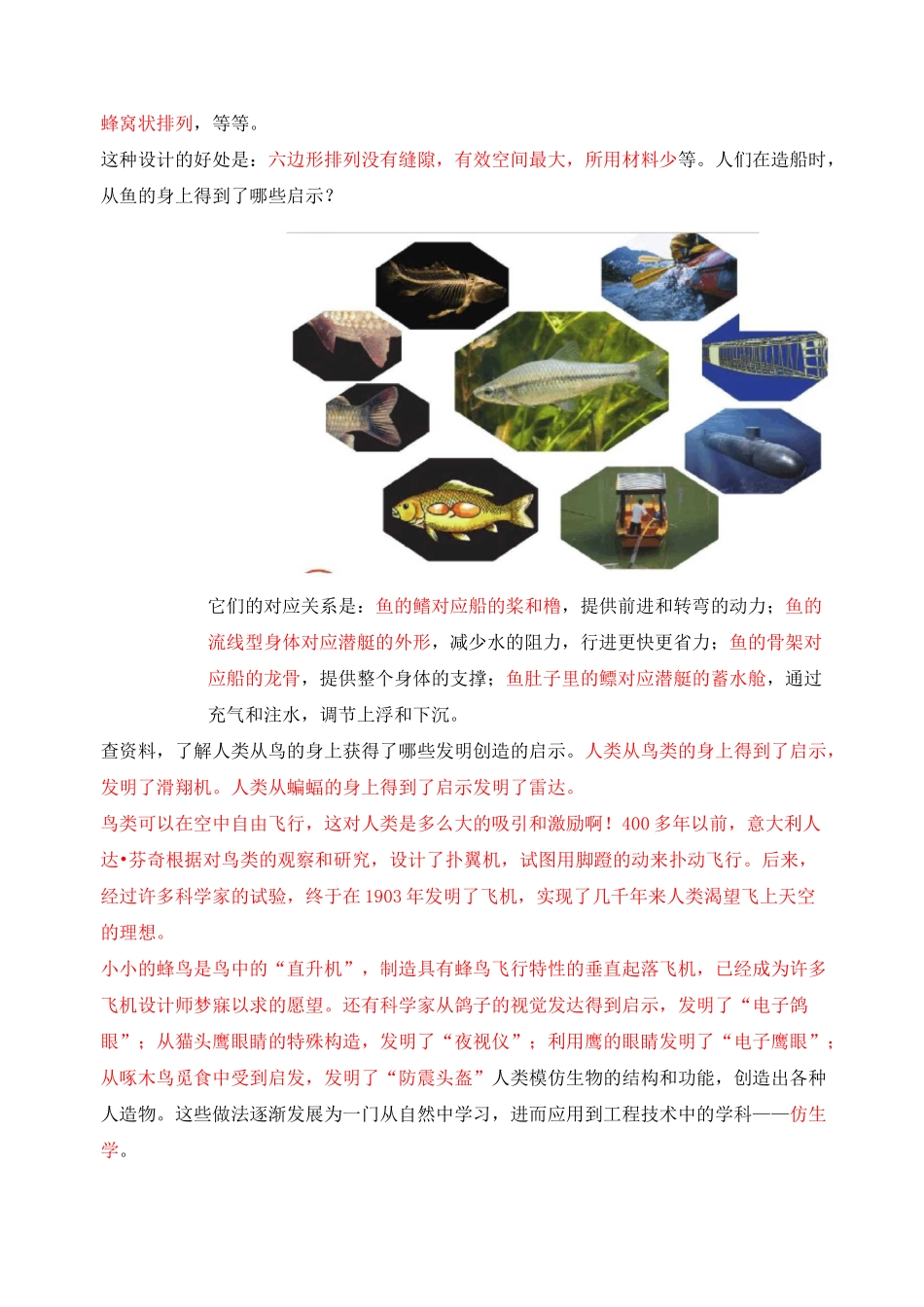 苏教版五年级下册科学第二单元《仿生》知识点整理_第2页
