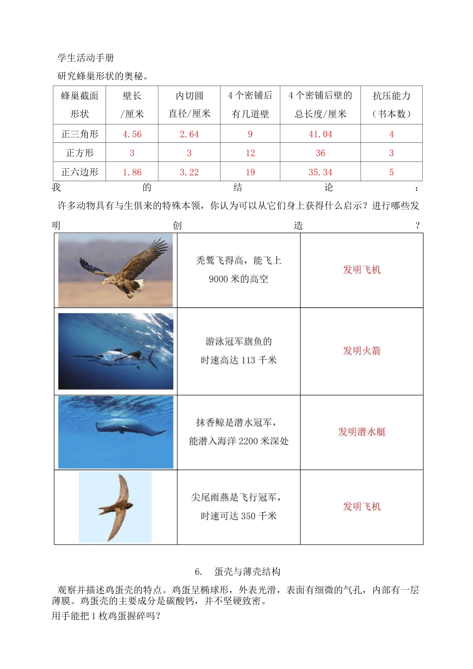 苏教版五年级下册科学第二单元《仿生》知识点整理_第3页