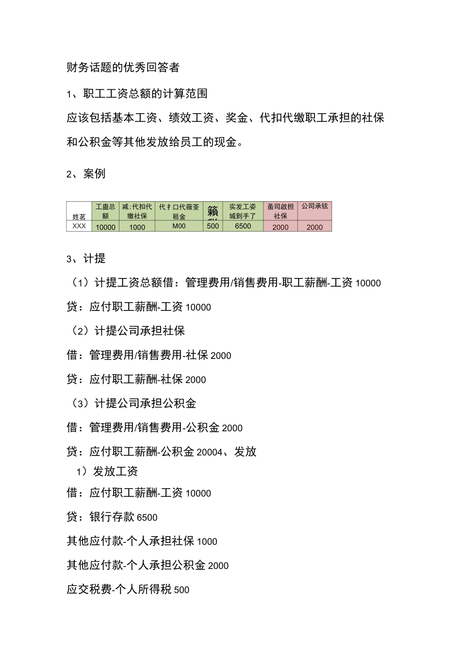 计提、发放工资和社保的会计分录怎么写比较好？_第3页