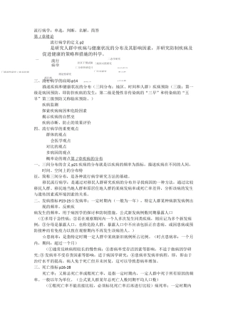 流行病学期末复习整理