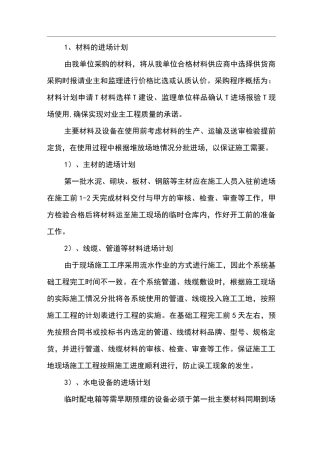 拟投入的主要物资计划48398
