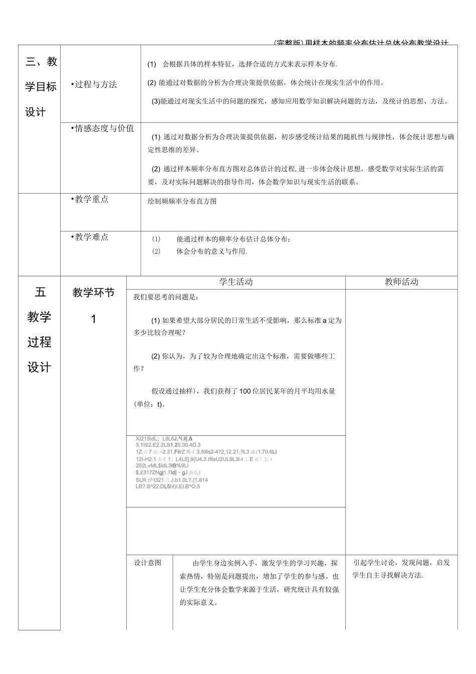 (完整版)用样本的频率分布估计总体分布教学设计_第2页