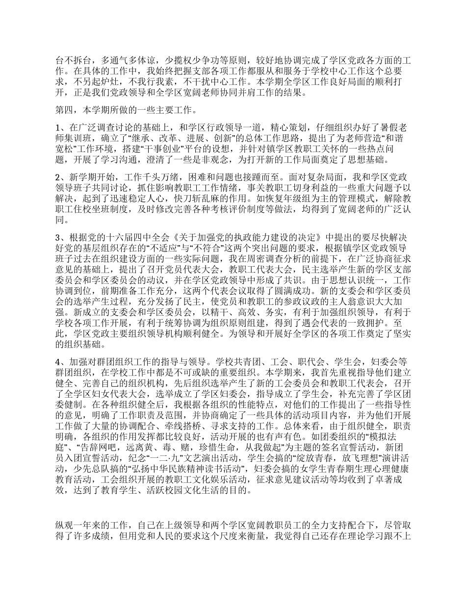 学校党支部书记年度述职报告_第3页