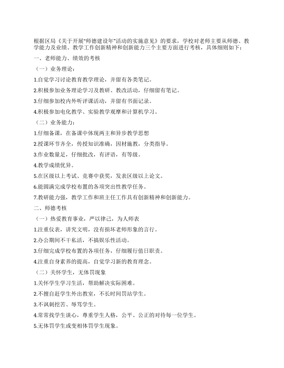 学校对教师的评价细则学校对教师的评语_第1页