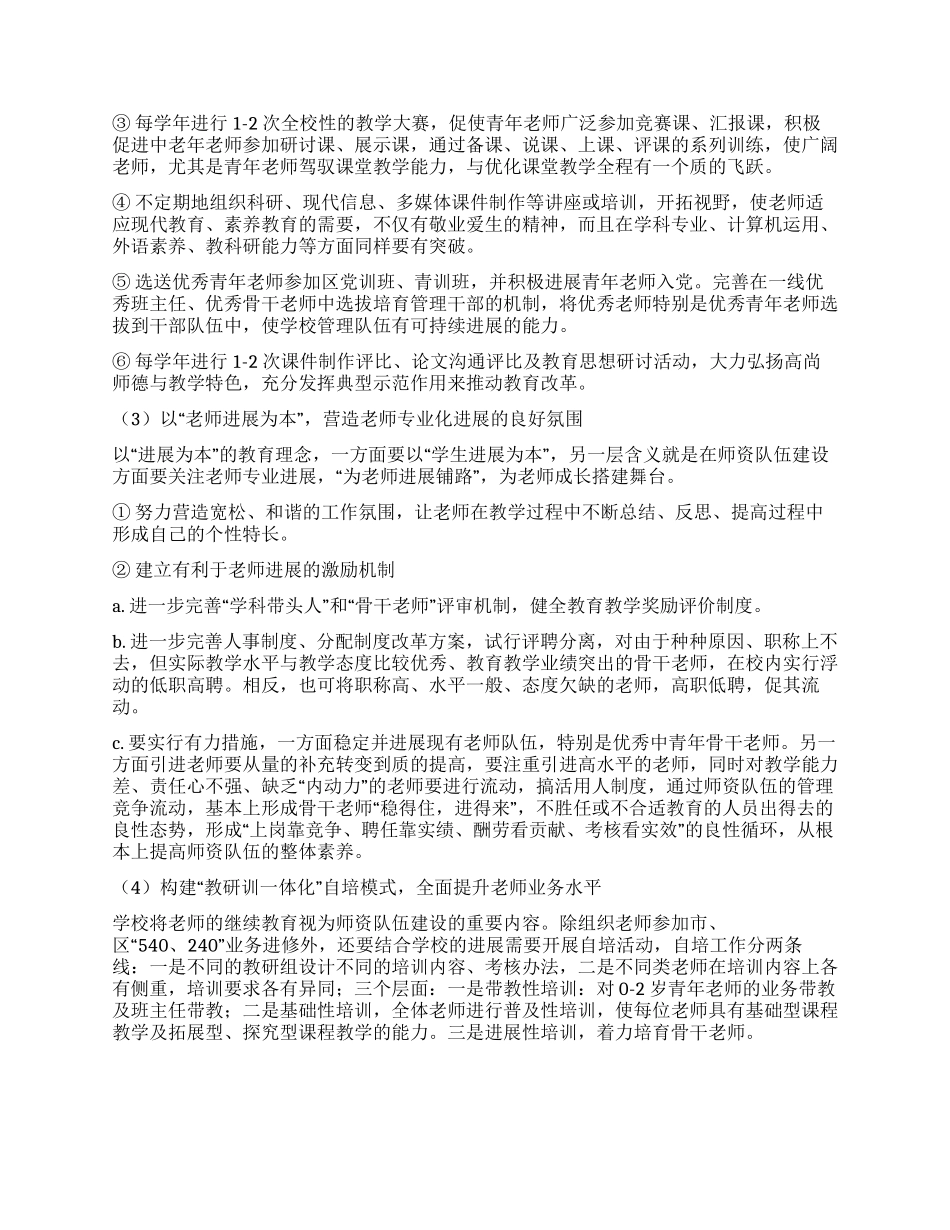 学校师资队伍建设工作总结_第3页