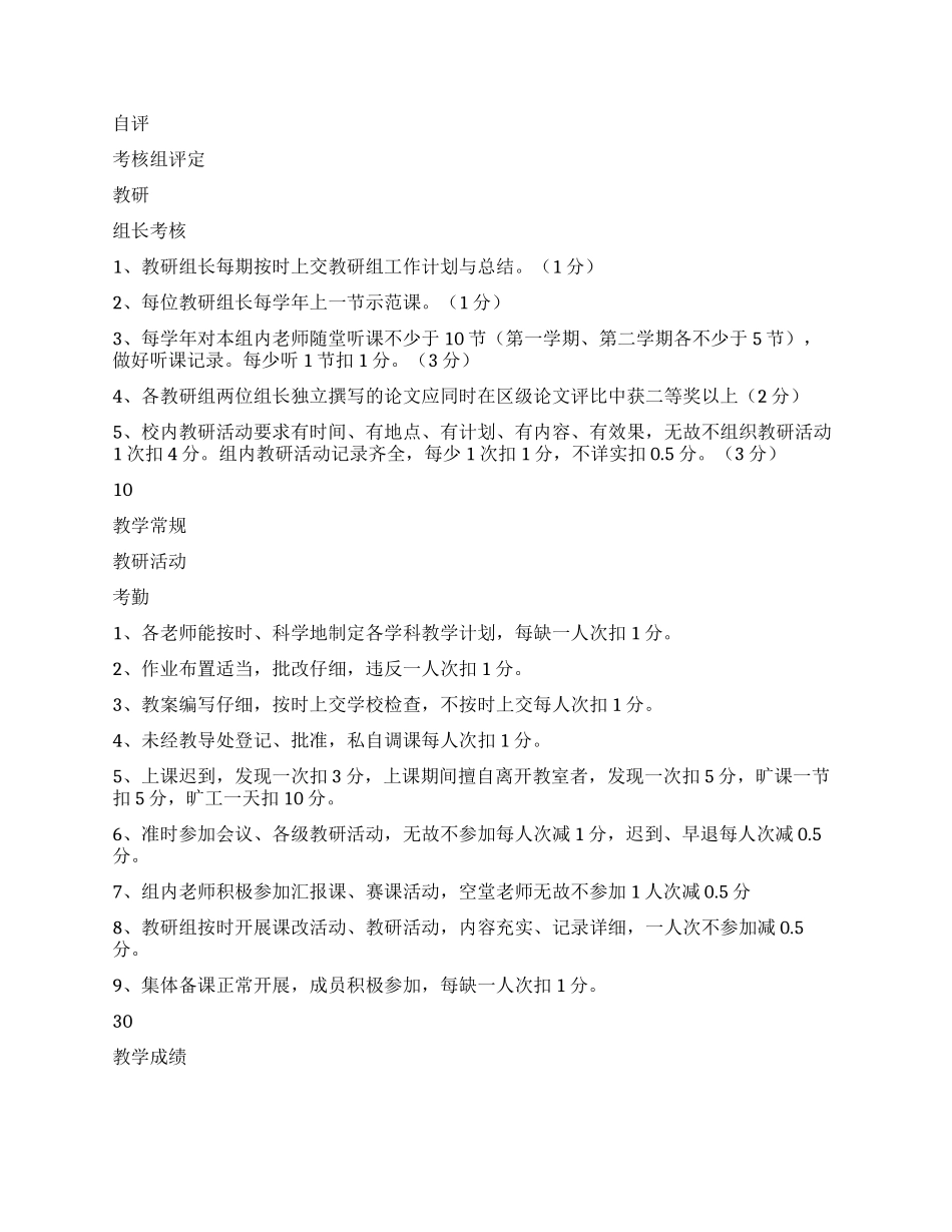 学校教研组工作考核方案_第2页