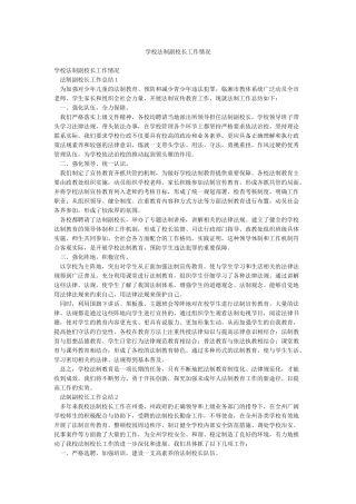 学校法制副校长工作情况