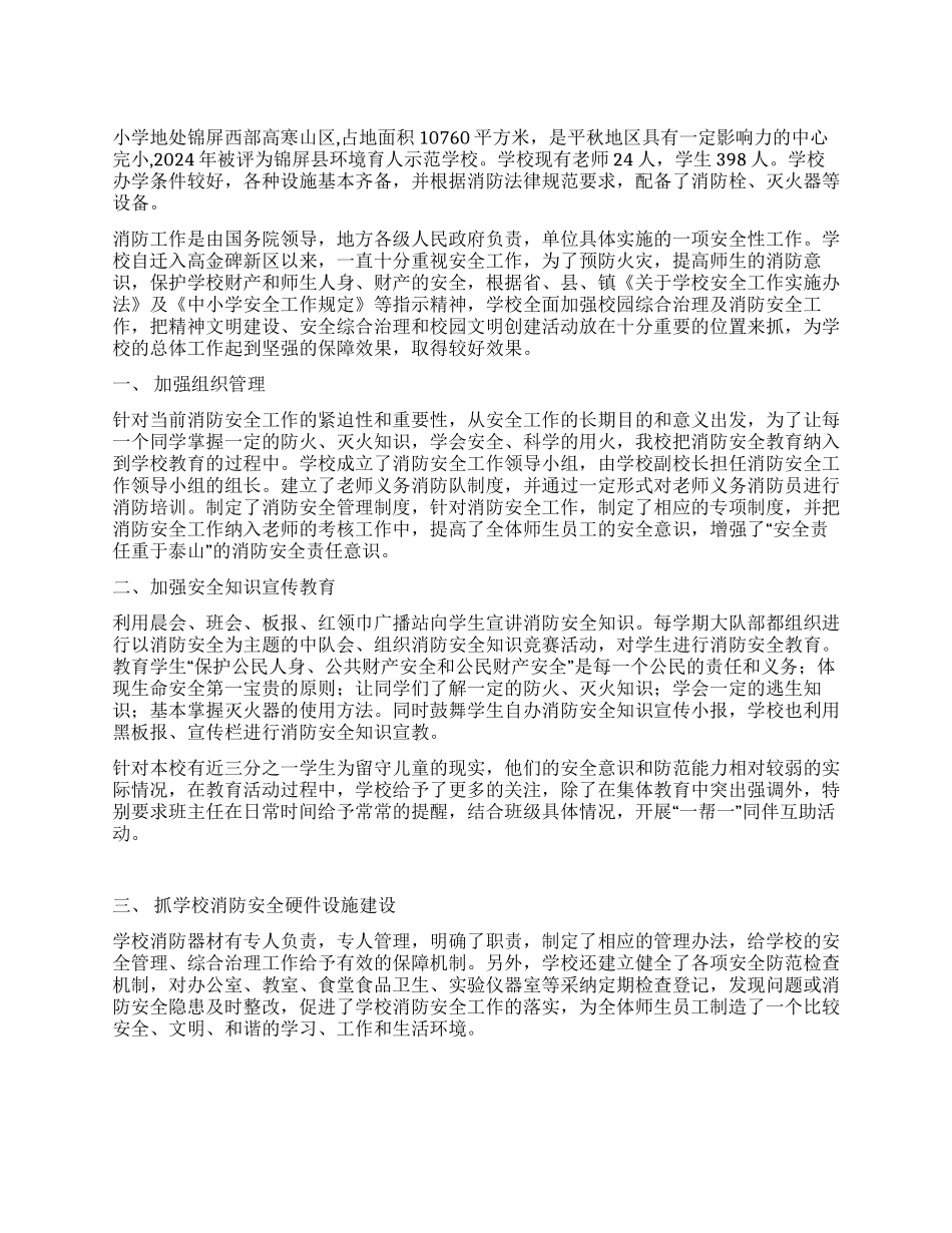 学校消防工作总结范文_第1页