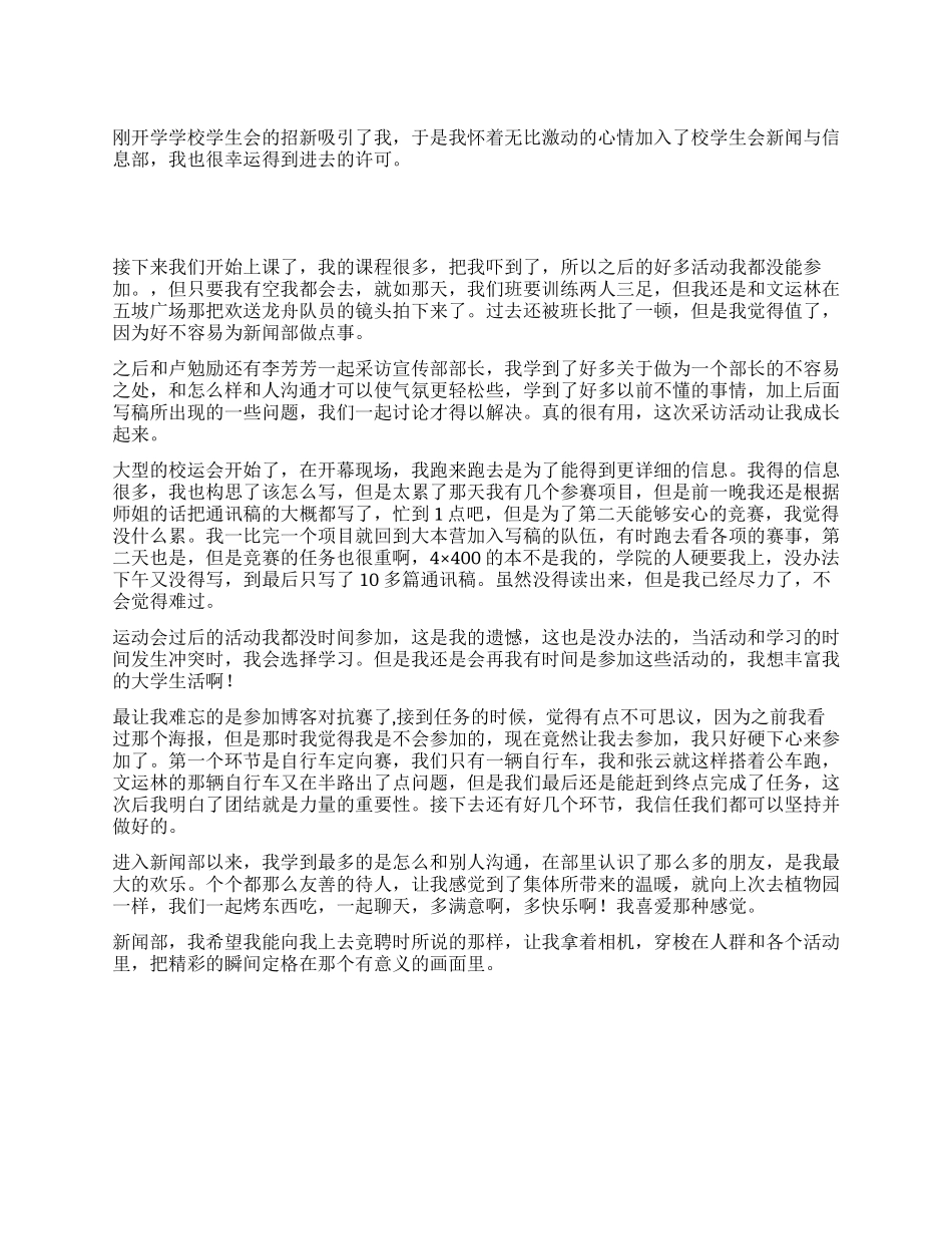 学生会新闻部个人工作总结_第1页
