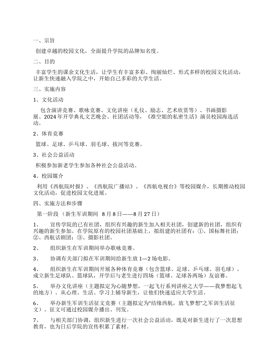 学院校园文化建设企划方案_第1页