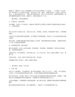 学院红十字会工作思路