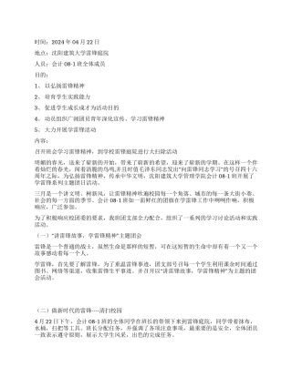 学雷锋团日活动总结