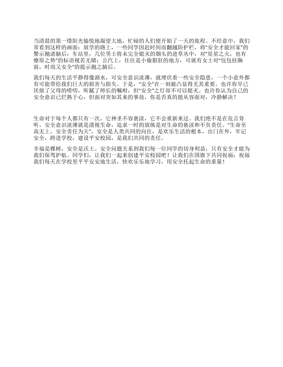 安全——托起生命的重量_第1页