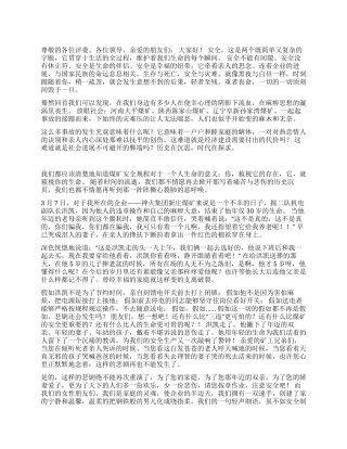 安全—你我共同的蓝天征文演讲