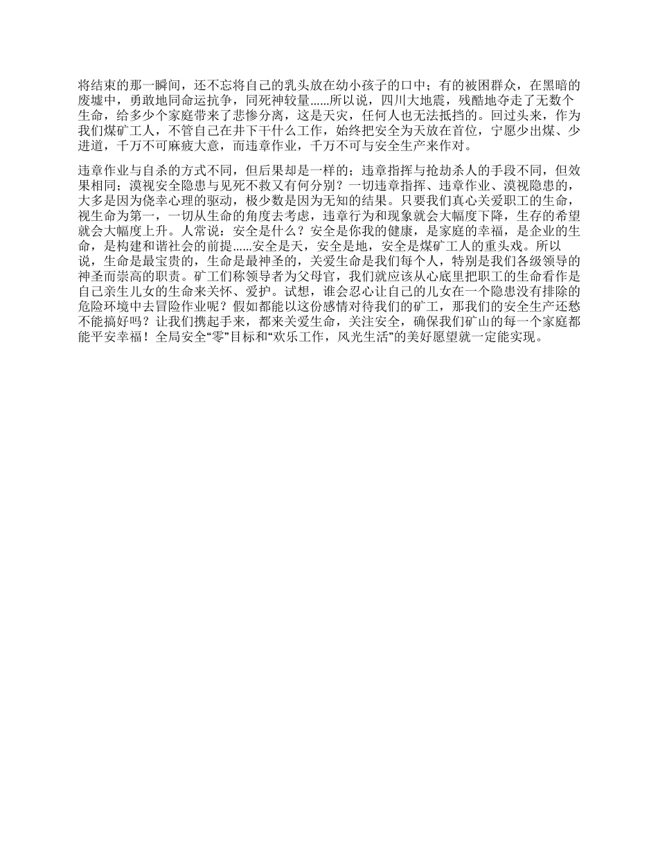 安全是煤矿工人的生命线_第2页