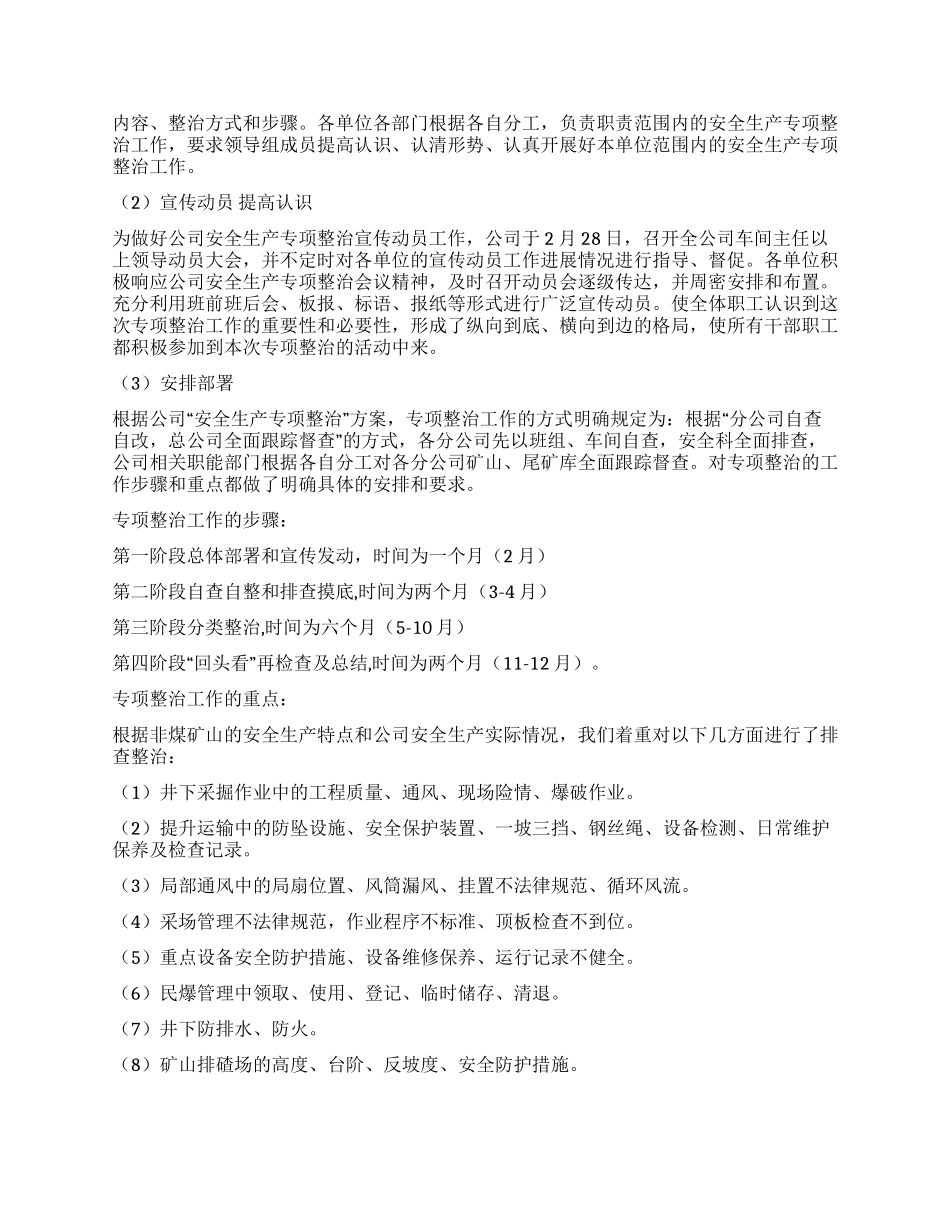 安全生产专项整治工作总结_第2页