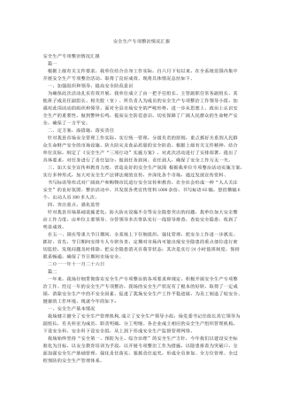 安全生产专项整治情况汇报