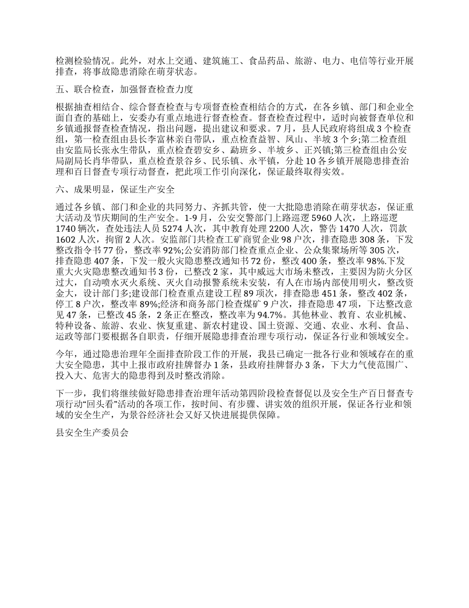 安全生产委员会安全生产百日督查工作总结_第2页