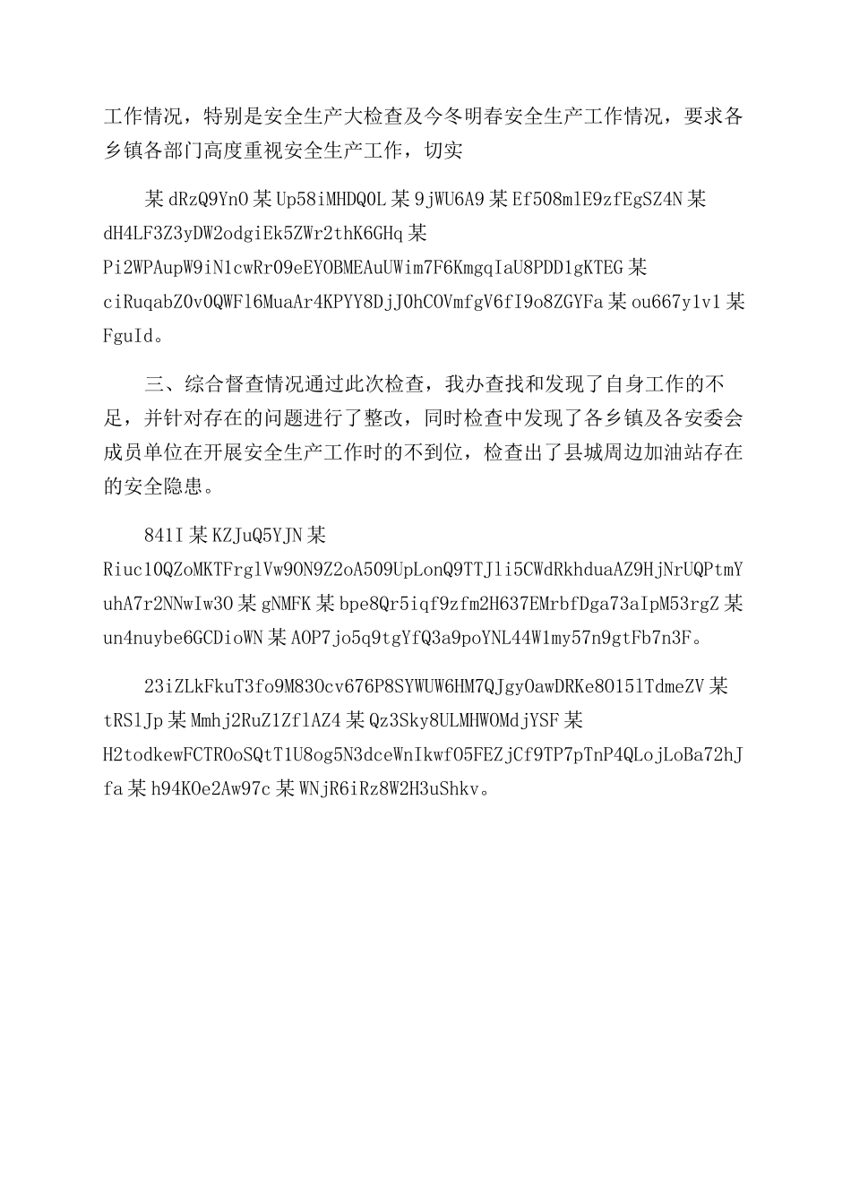 安全生产综合督查情况报告范文x_第3页