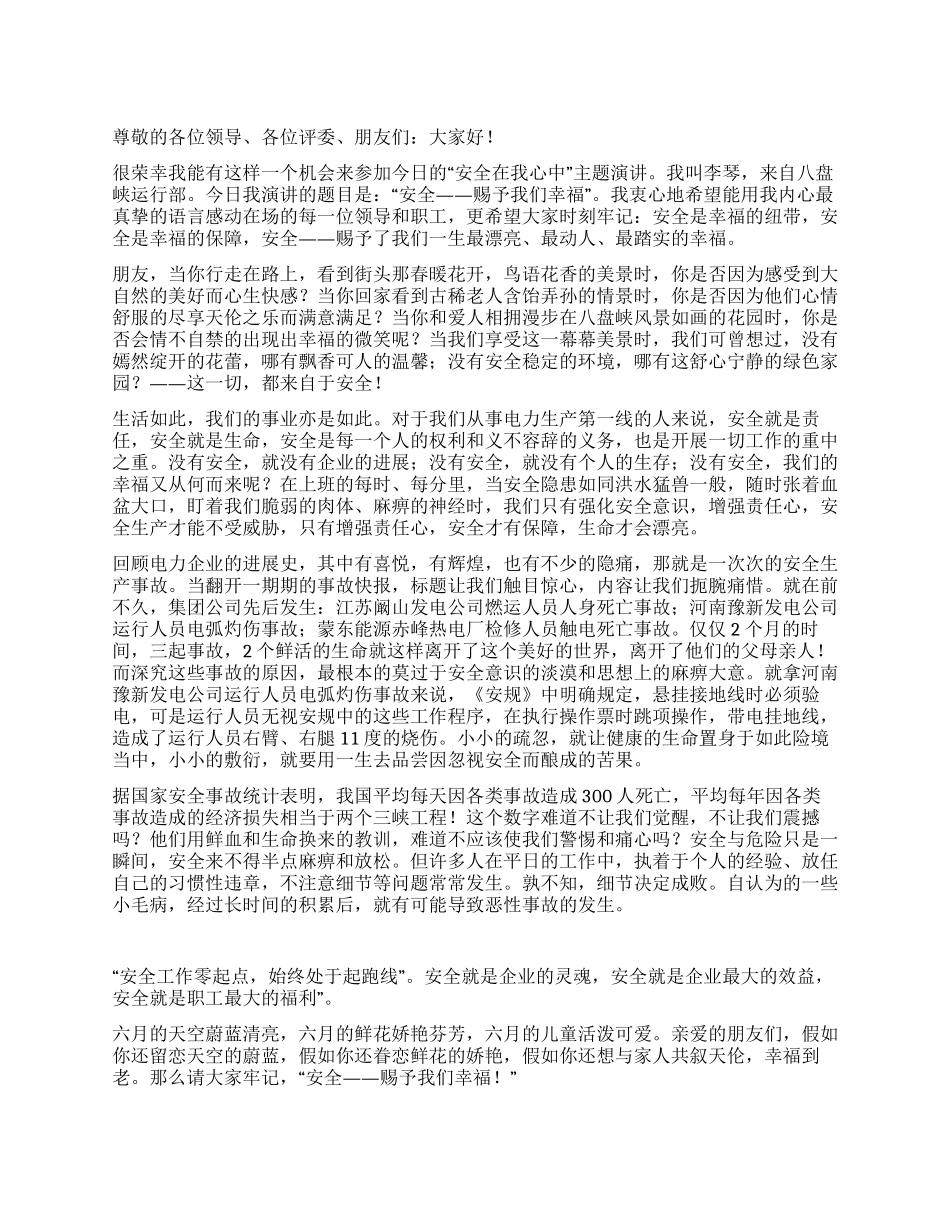 安全赐予我们幸福_第1页