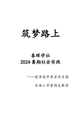 安徽大学寿县支教队