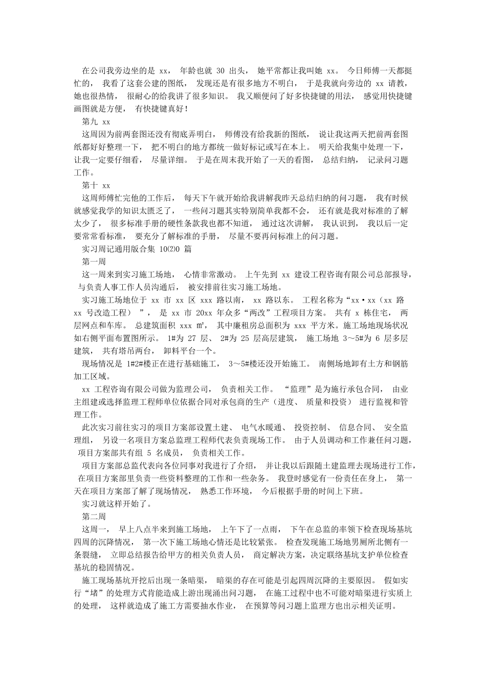 实习周记通用版大全100篇_第2页
