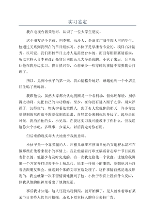 实习鉴定-精品文档