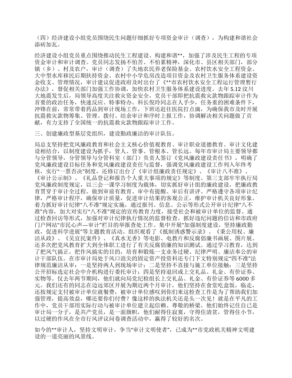 审计局机关党支部先进事迹材料_第3页