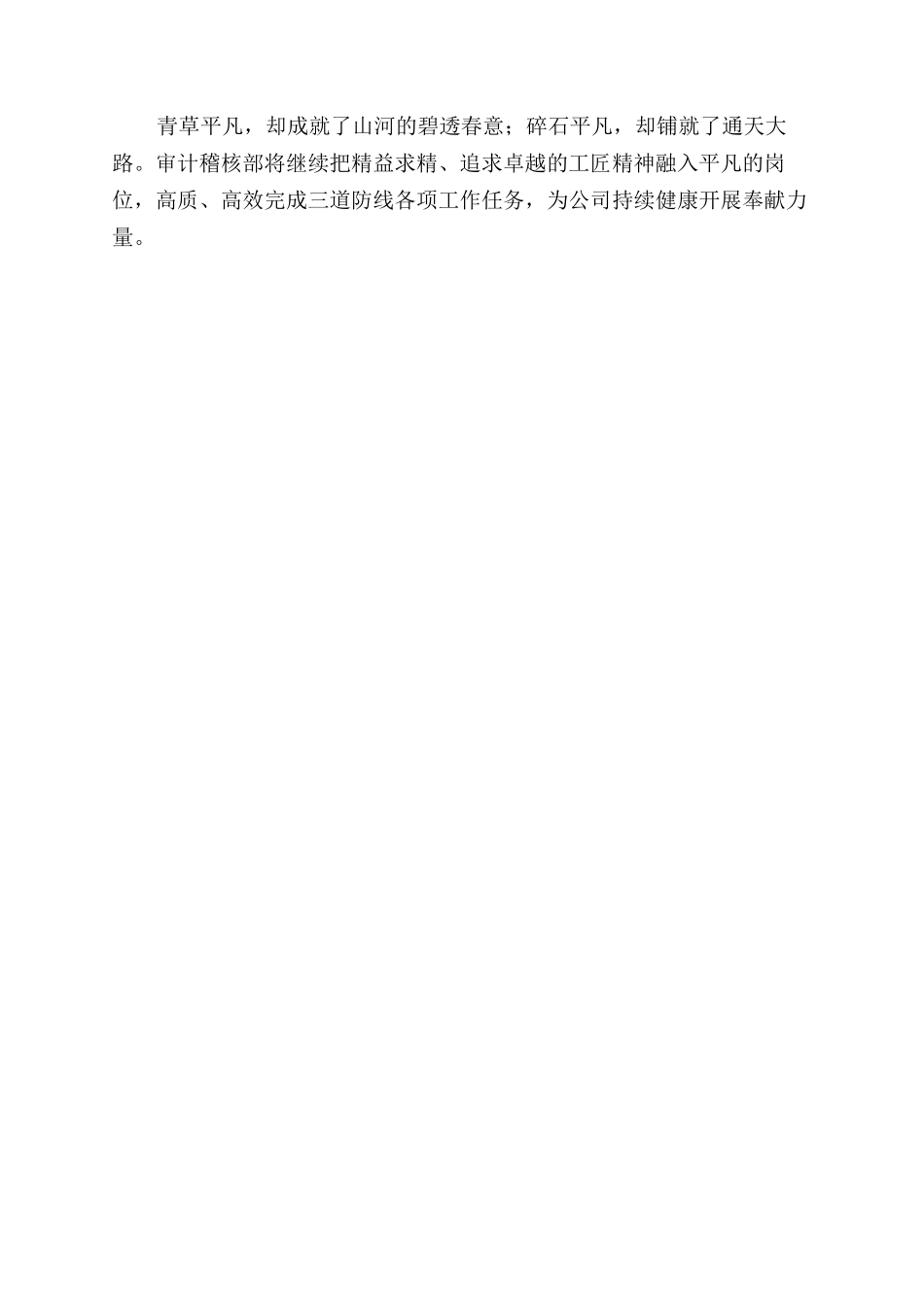 审计稽核部“效能示范岗申报材料_第2页