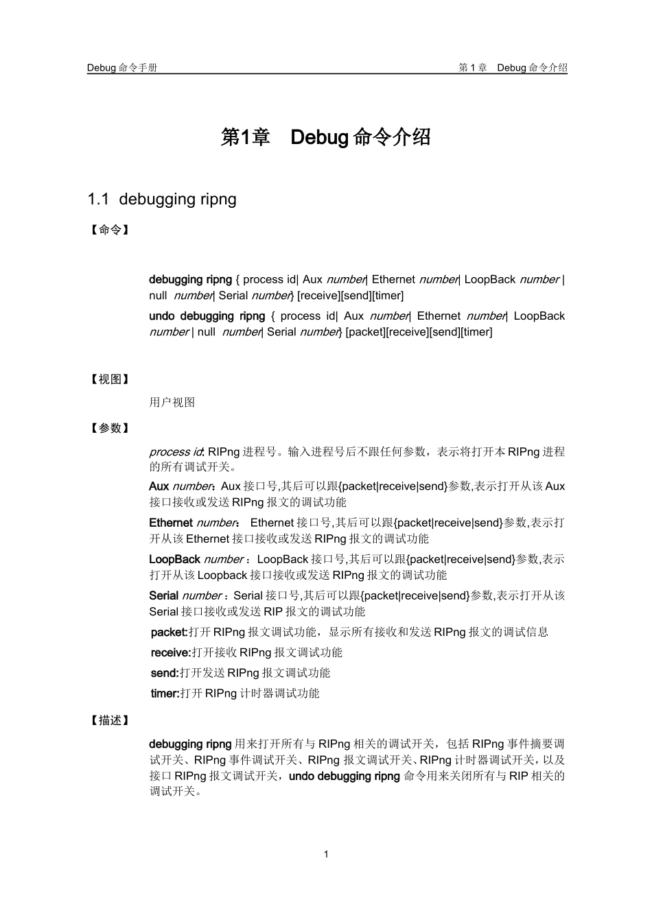 Ripng模块Debug命令详解（金炜）_第2页