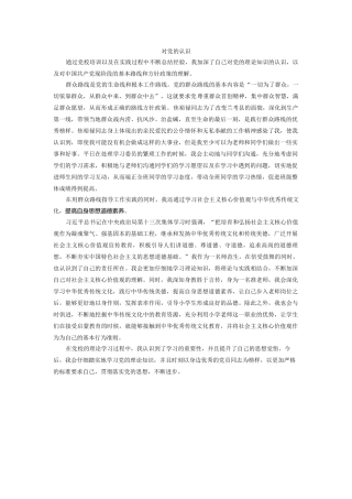 对党的认识范例1