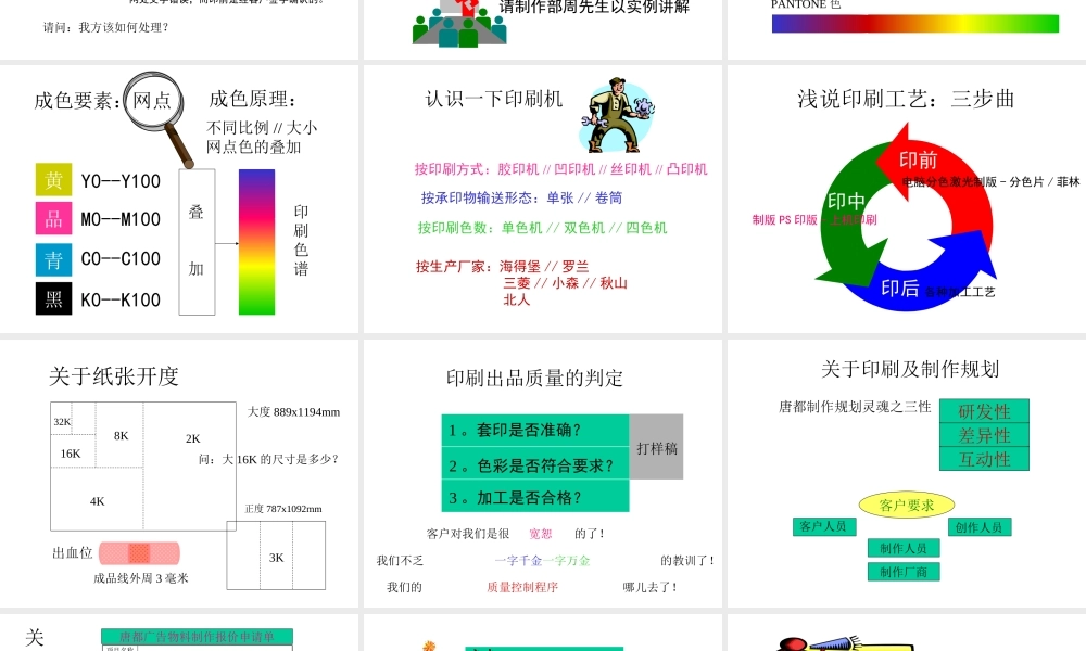 4A公司培训教材－印刷概论