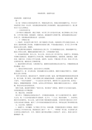 对标找差距赶超争先进