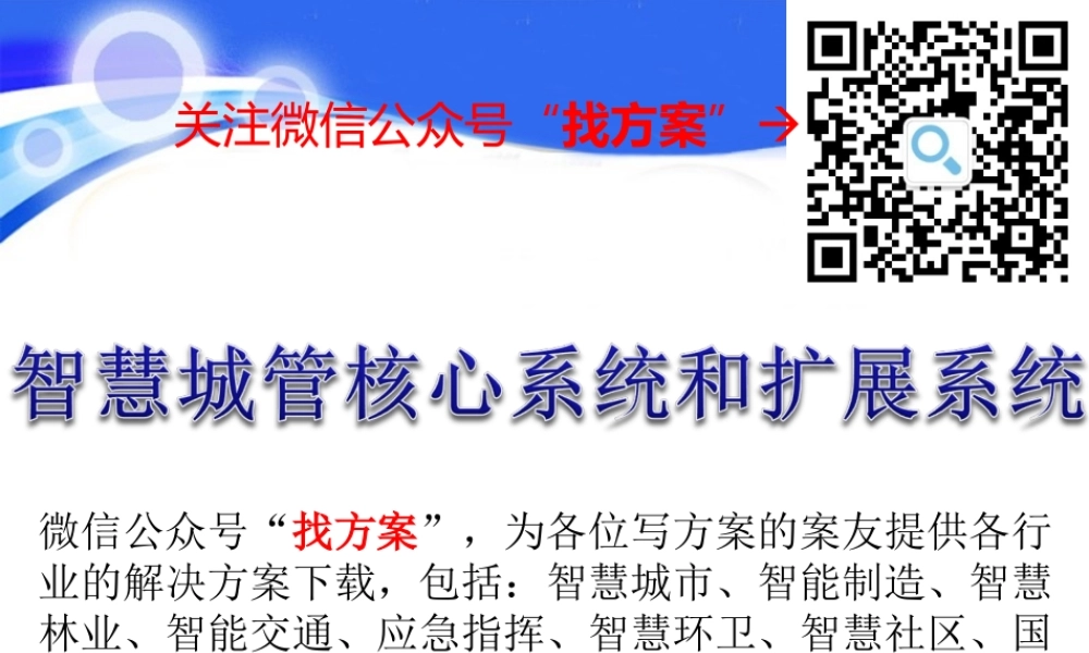 16智慧城管核心系统和扩展系统