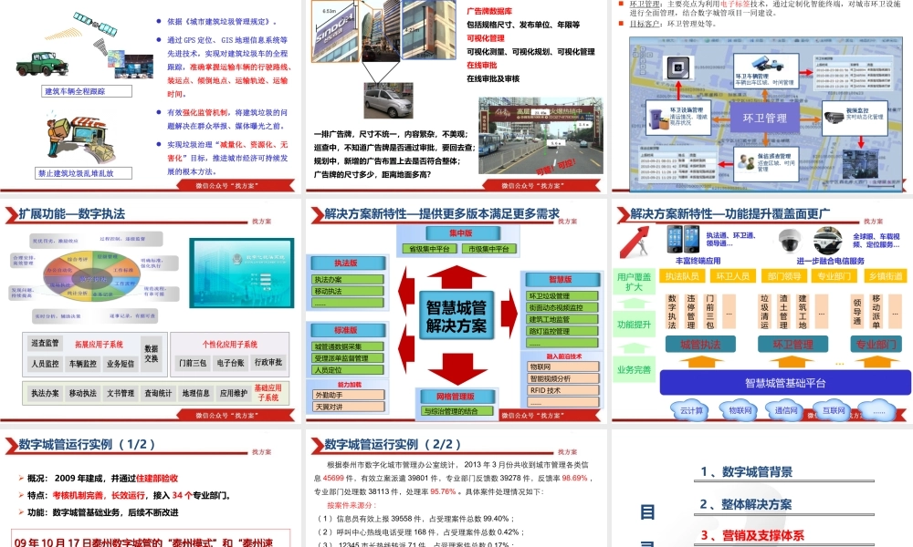 20中国电信智慧城管解决方案和业务培训