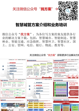 20中国电信智慧城管解决方案和业务培训