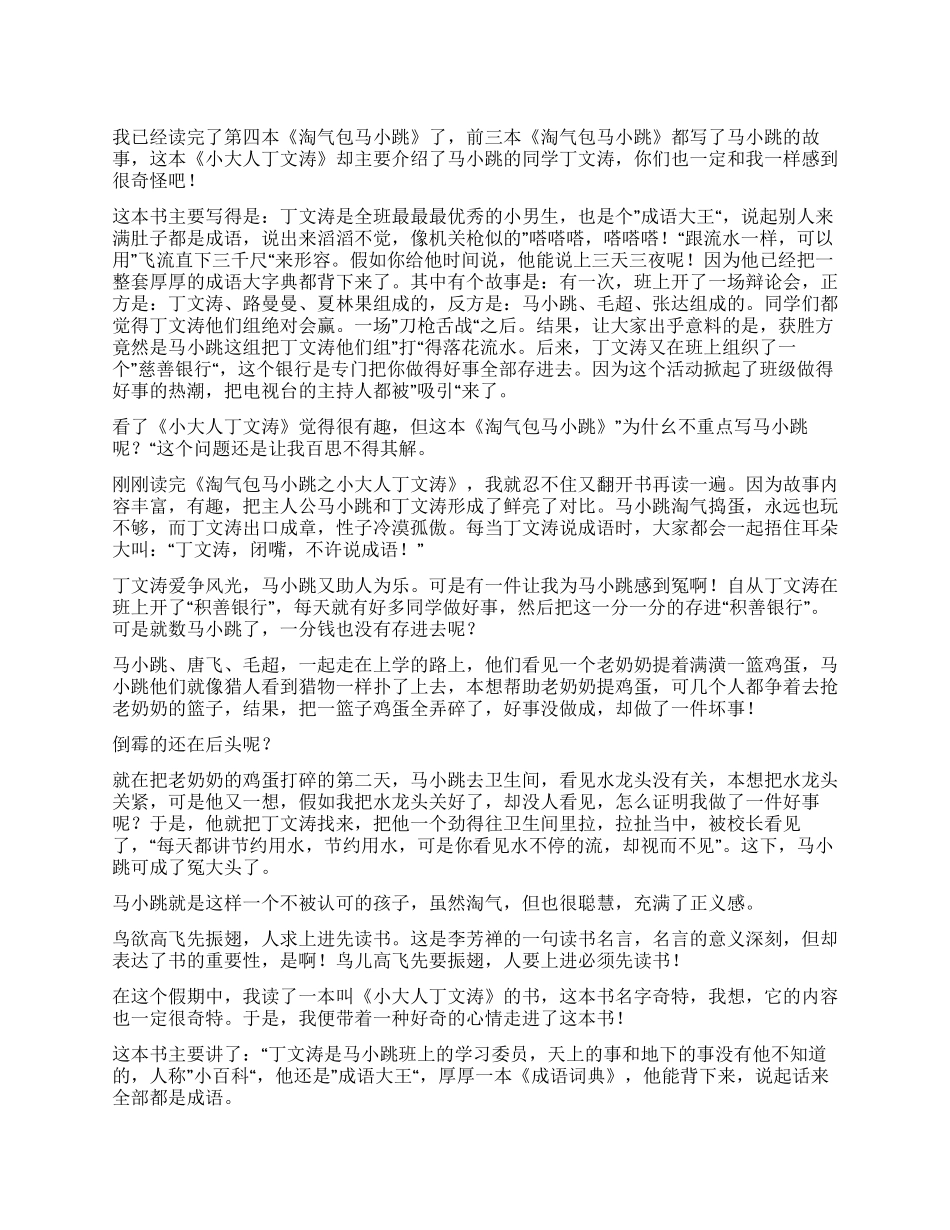 小大人丁文涛读后感_第1页