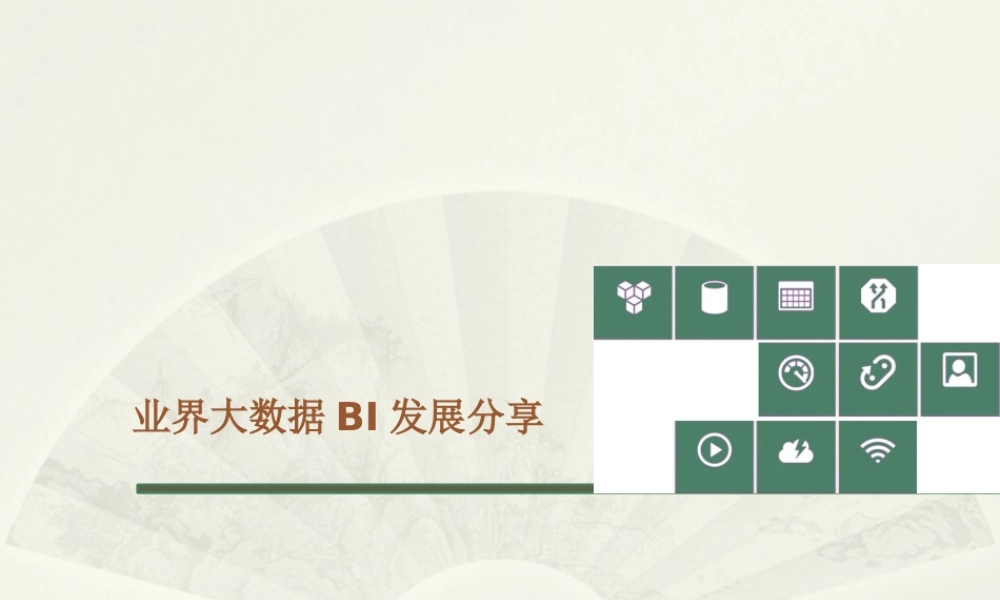 大数据BI发展