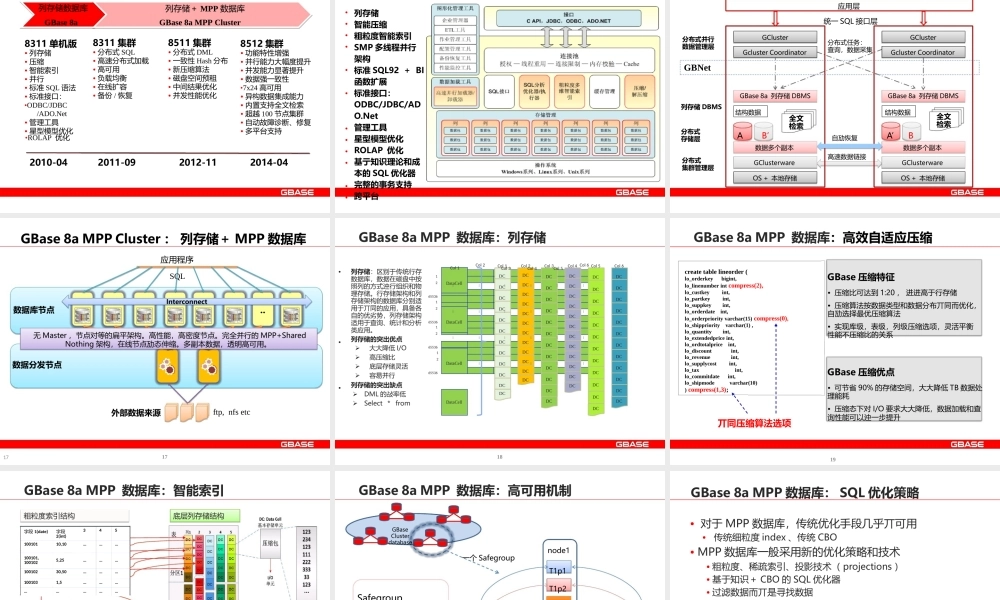 MPP数据库及应用案例